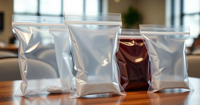 Sacos Ziplock Personalizado Plástico Liso para Empresas e Eventos